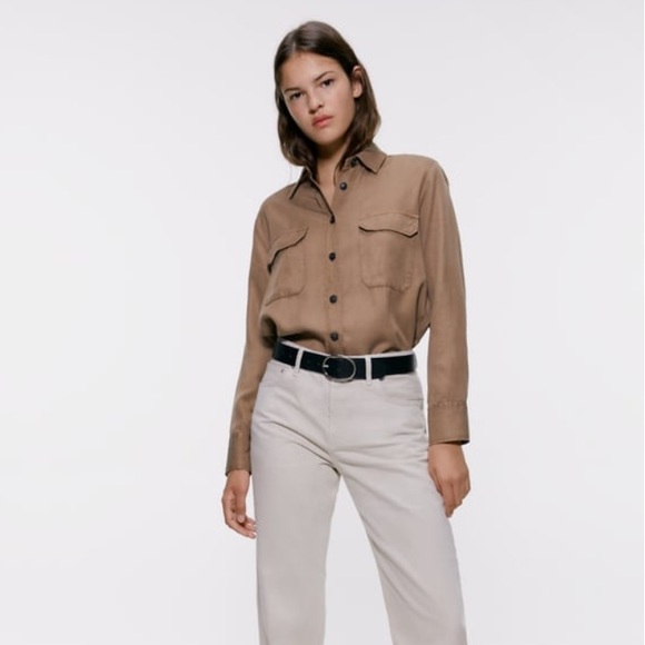 ZARA Navy Shirt - Picture 2 of 2